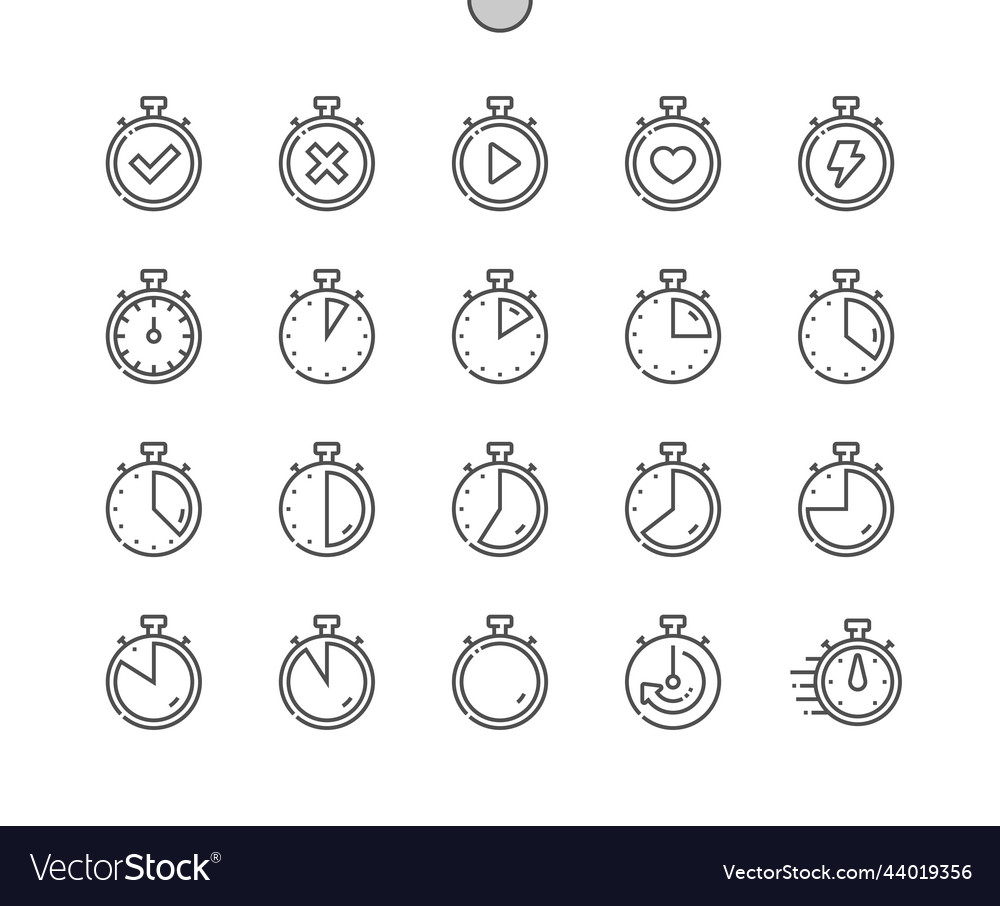 Stopwatch time speed and clock half an hour vector image Stopwatch time speed and clock half an hour