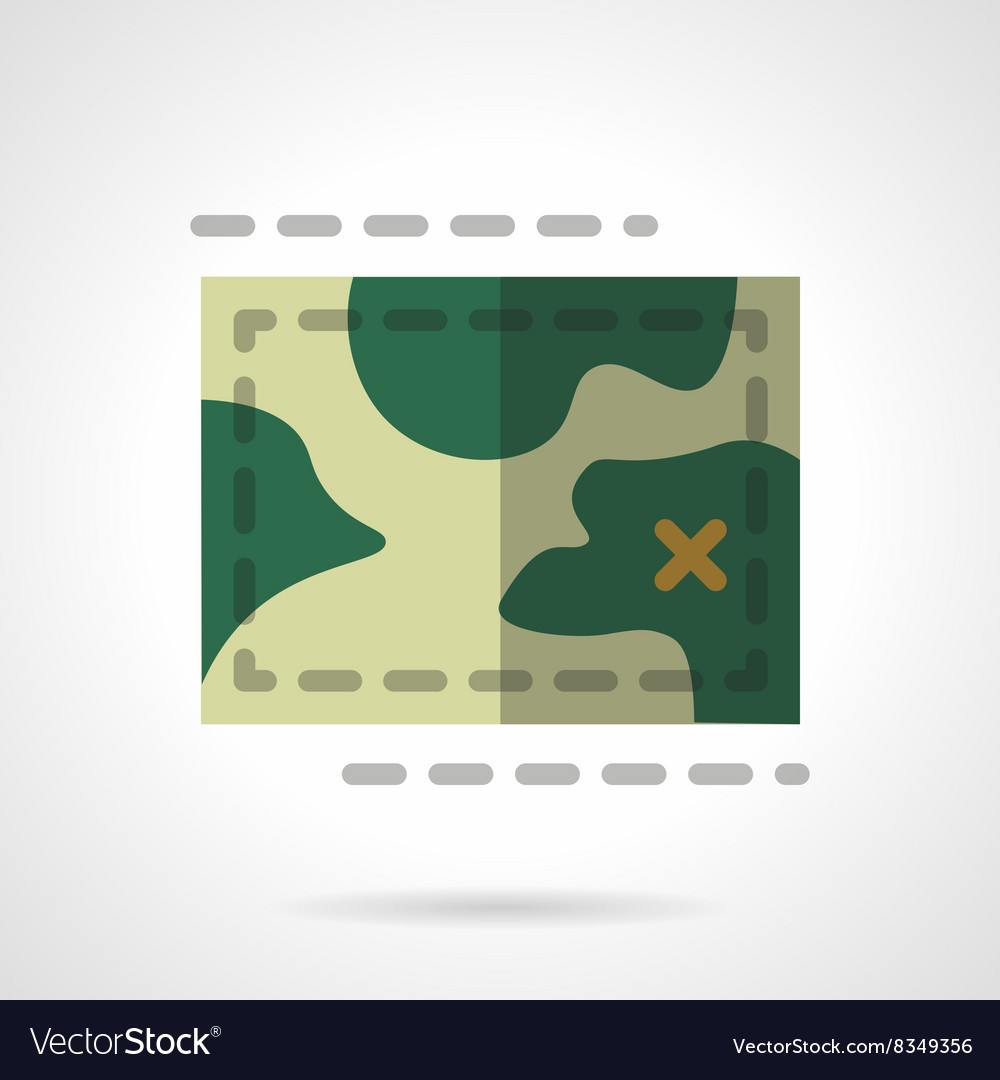 Terrain map flat color design icon