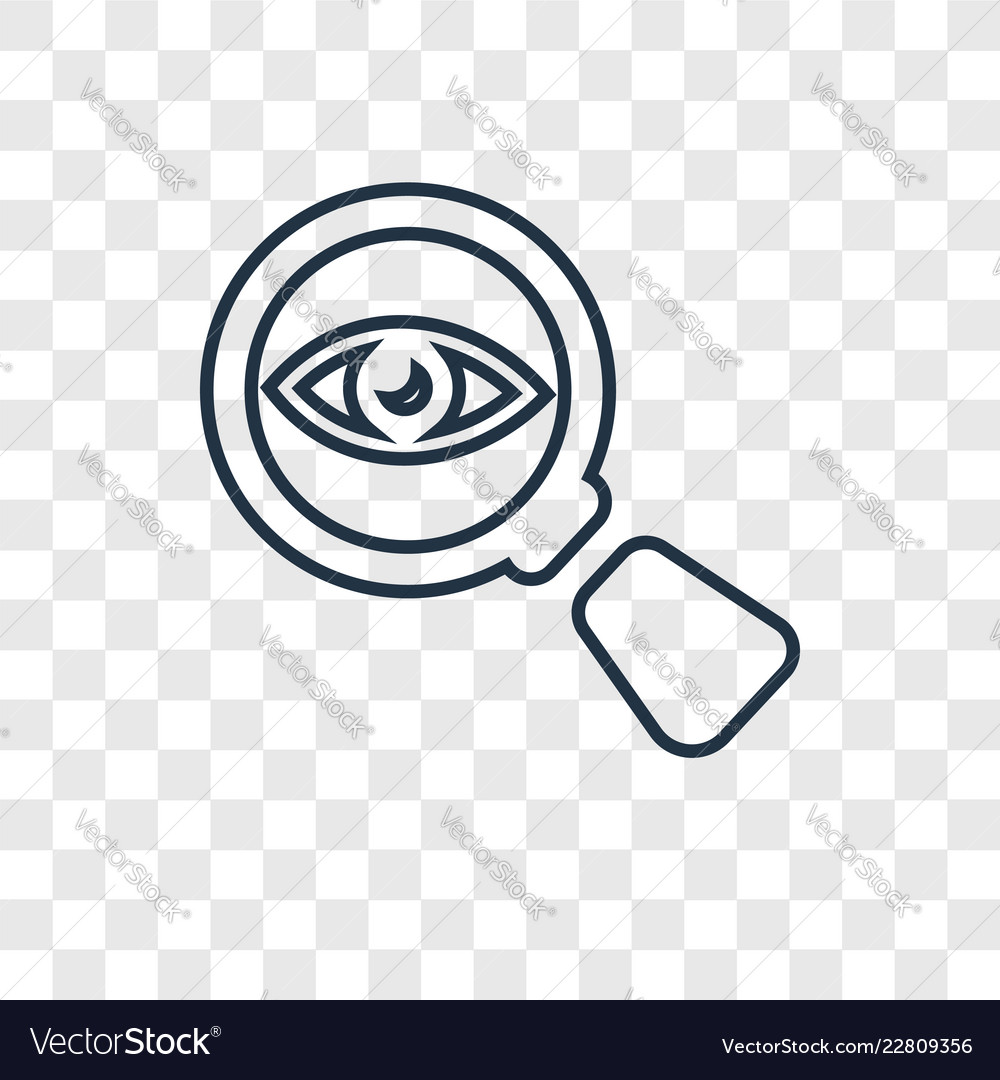 View concept linear icon isolated on transparent vector image View concept linear icon isolated on transparent
