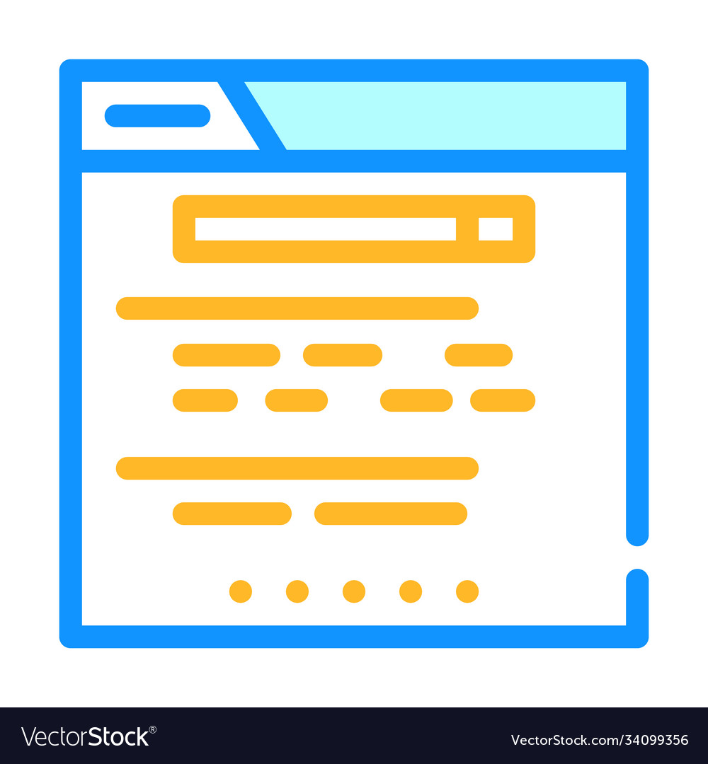Web site search color icon