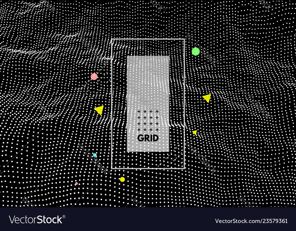 Abstract science technology background 3d grid