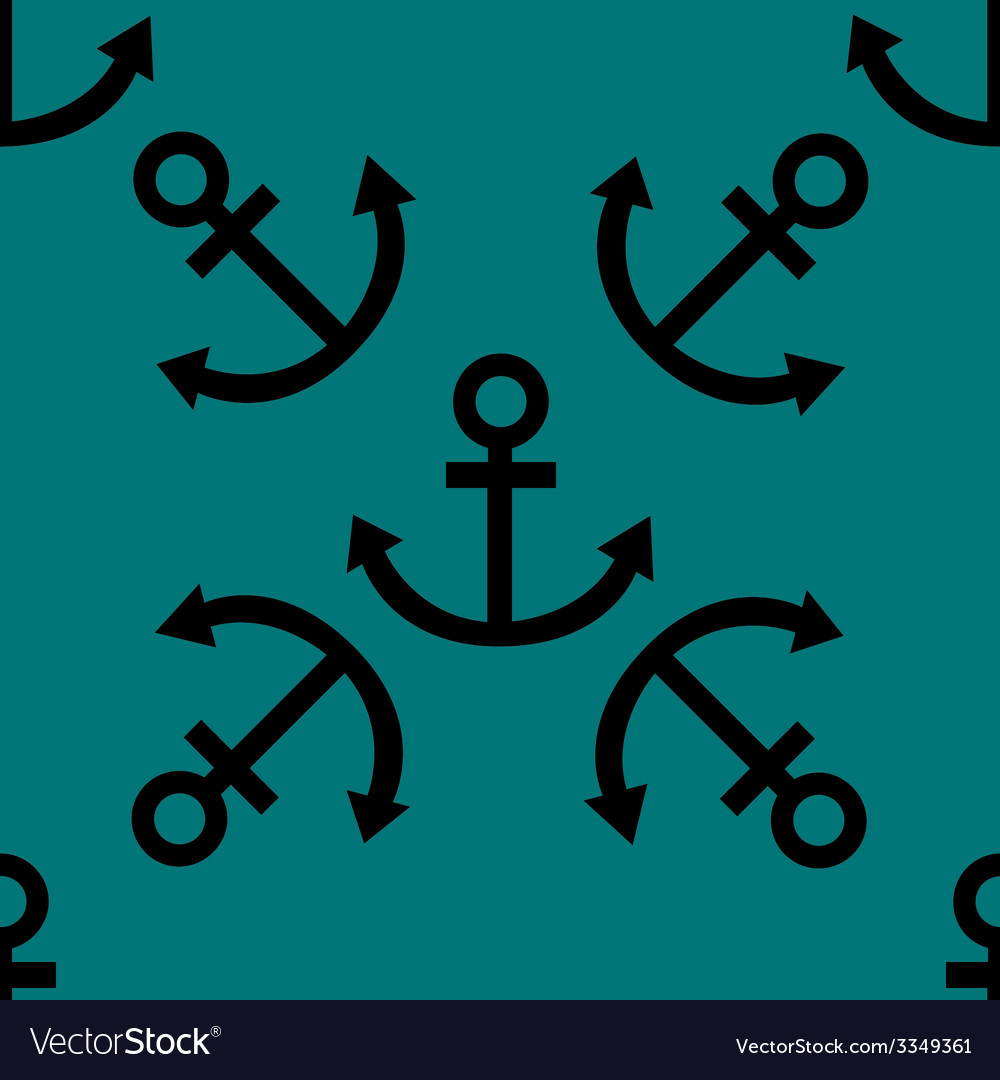 Anchor web icon flat design seamless pattern