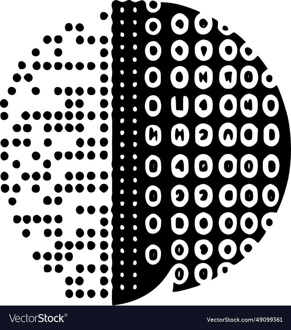 Binary code - minimalist and flat logo