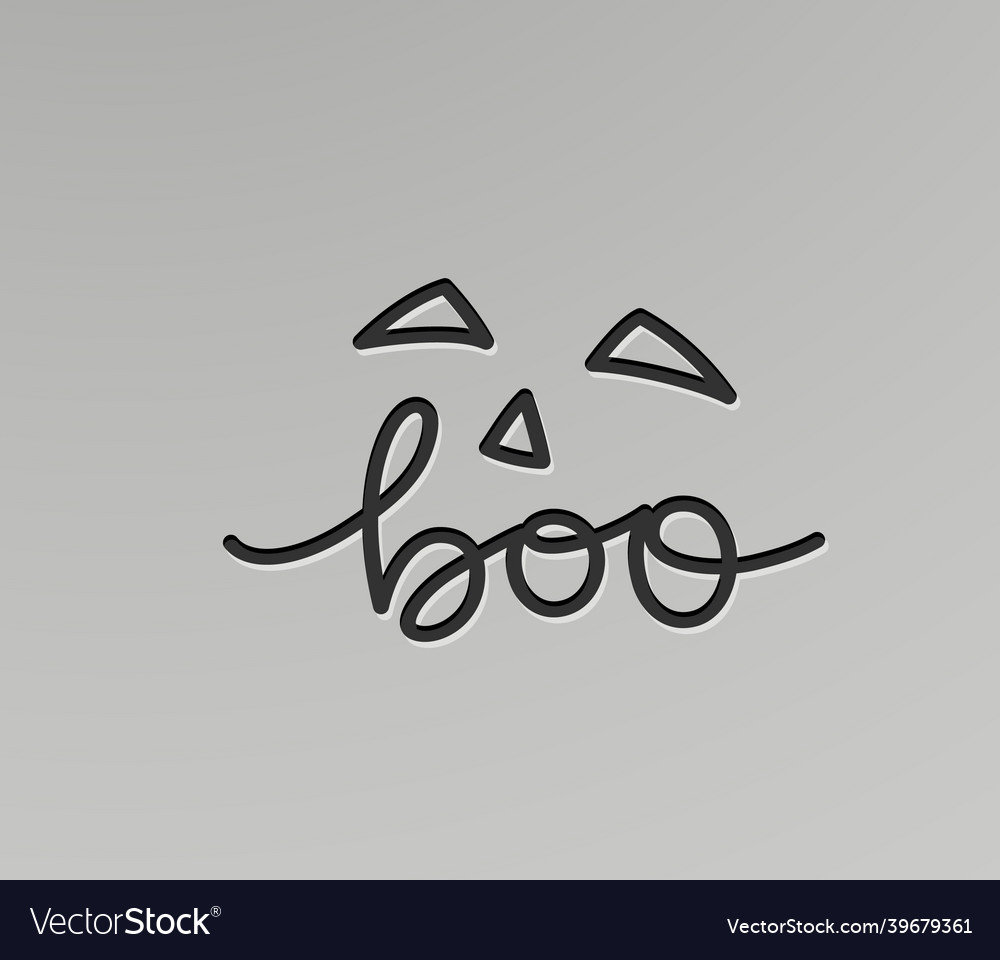 Boo Schrift Vector Image Boo Schrift