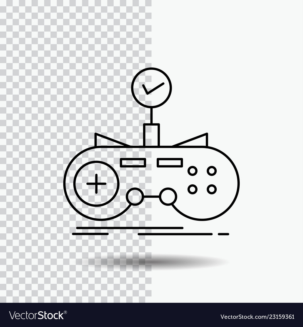 Check controller game gamepad gaming line icon vector image Check controller game gamepad gaming line icon