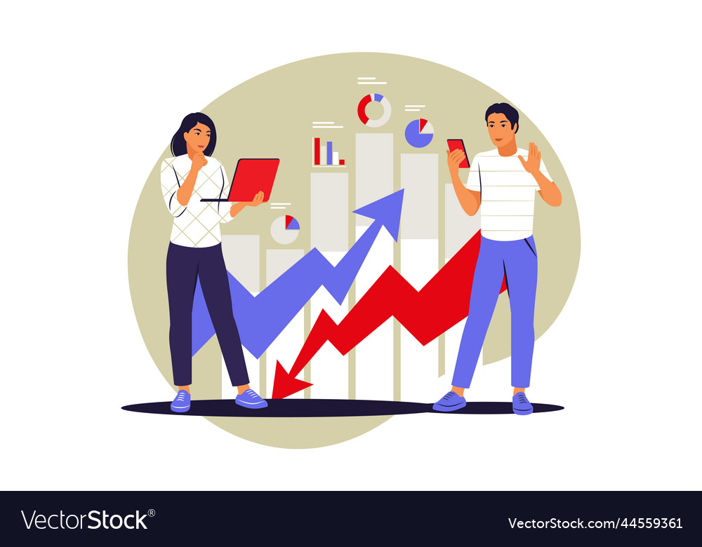 Data inform concept on isolated background flat
