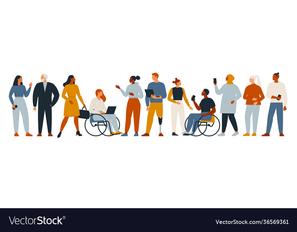 Diverse group people entrepreneurs Royalty Free Vector Image