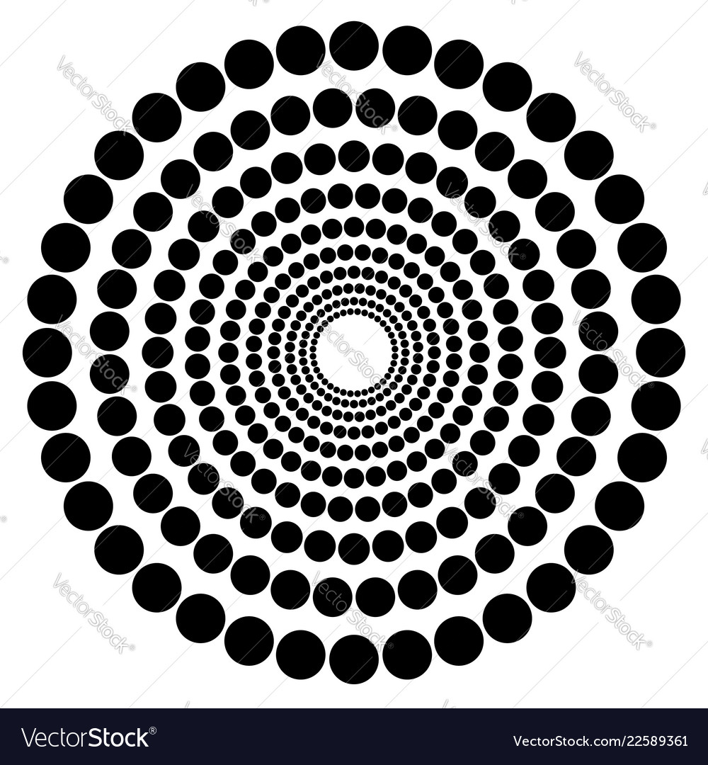 Dotted circular shape element abstract motif vector image Dotted circular shape element abstract motif