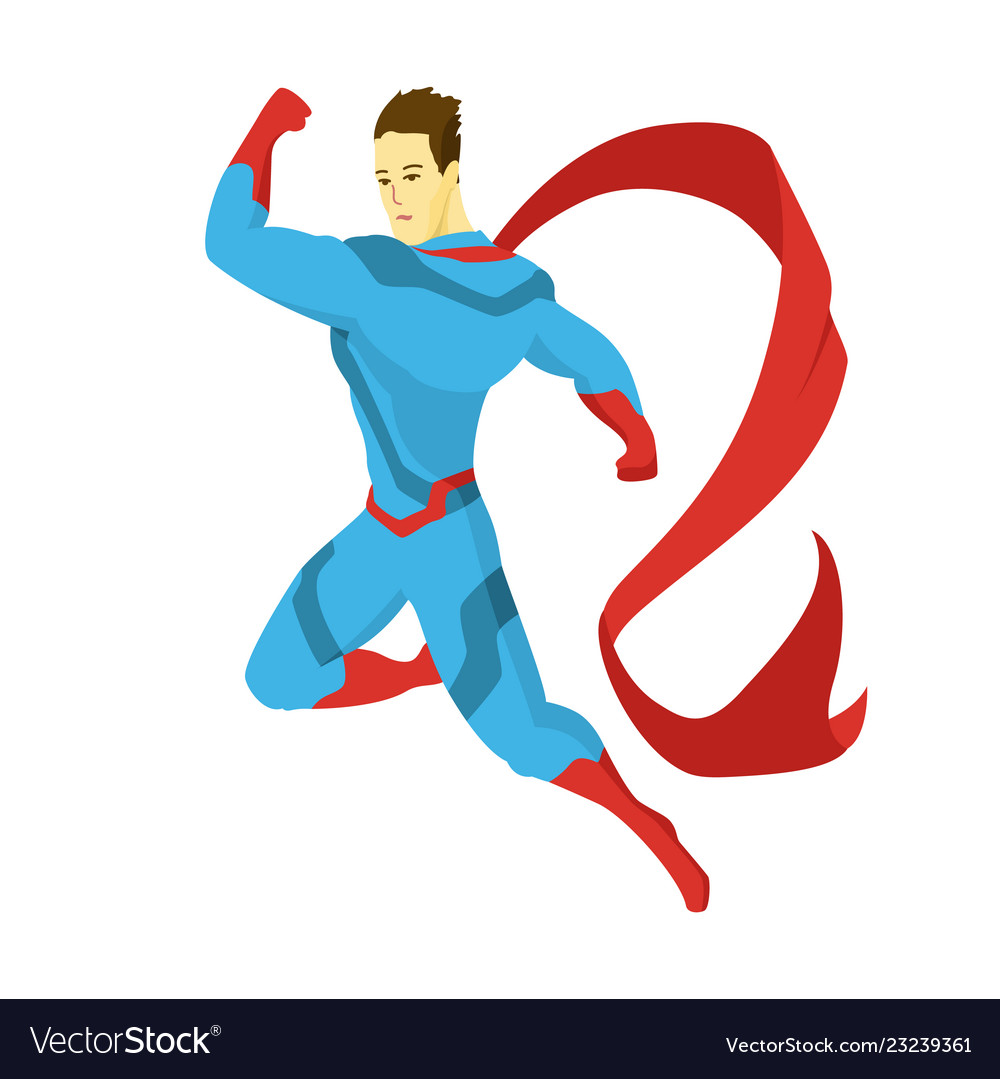 Dynamic Superhero with Cape
