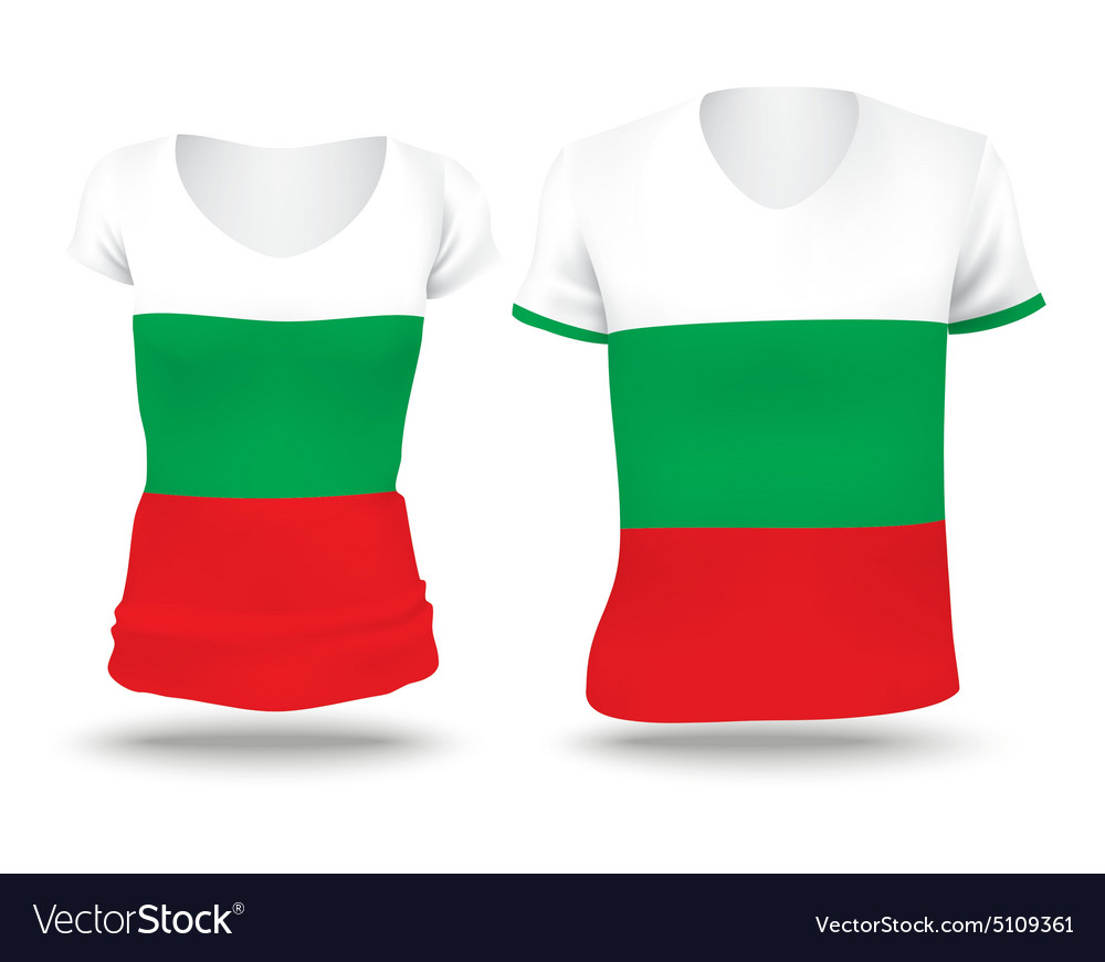 Flag shirt design of bulgaria Royalty Free Vector Image