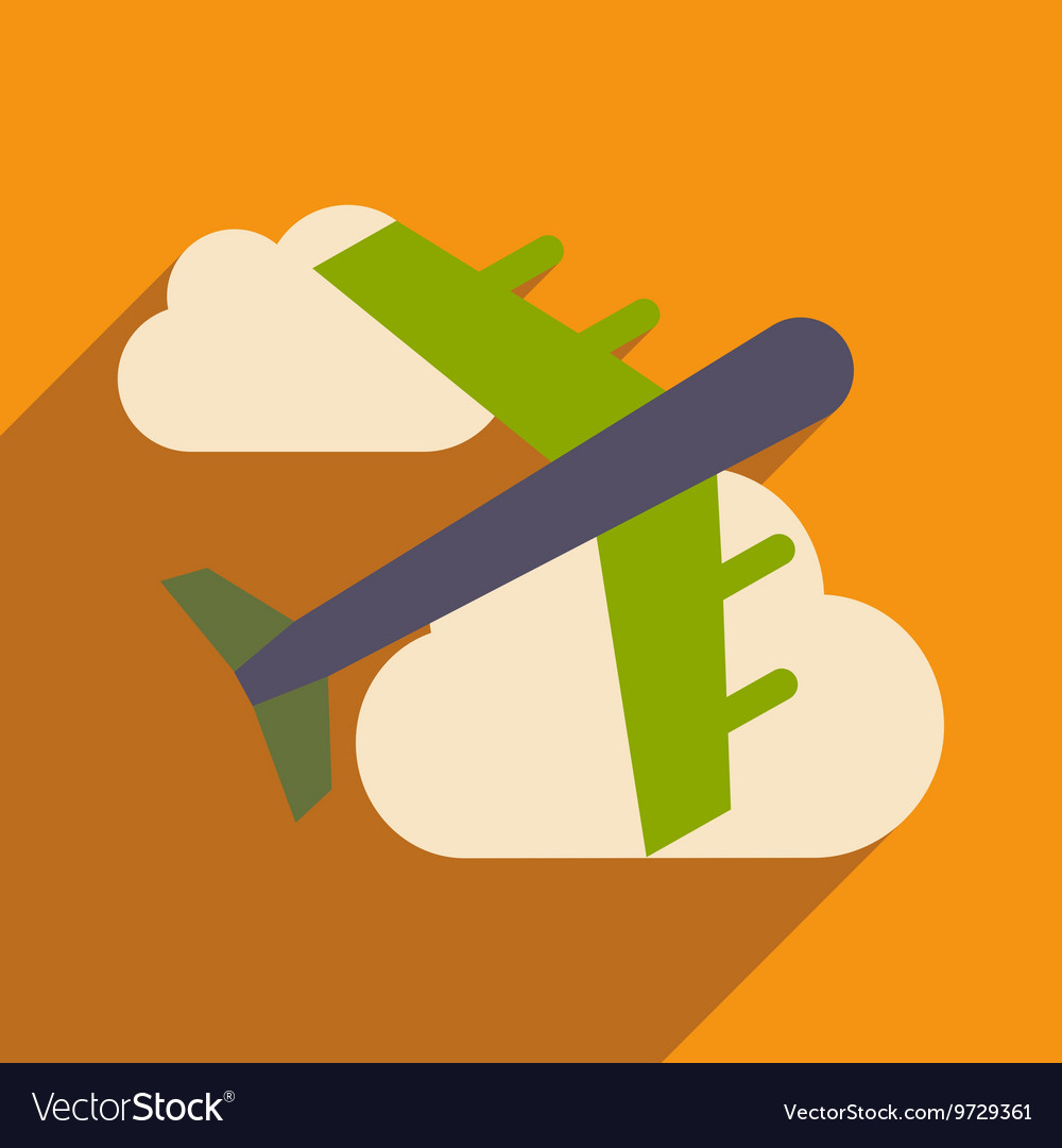 Flat with shadow icon and mobile application