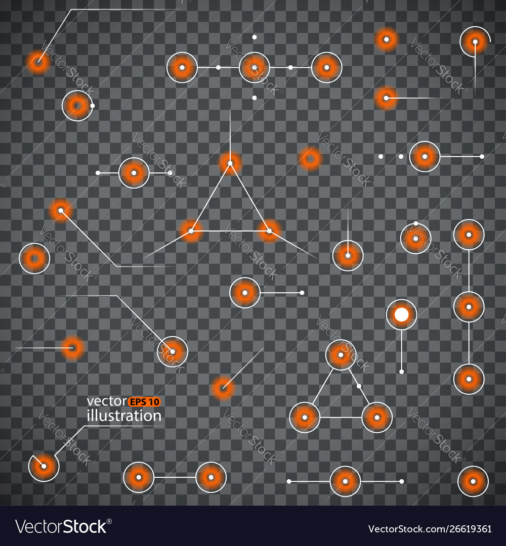 Hud elements sci-fi web design light points