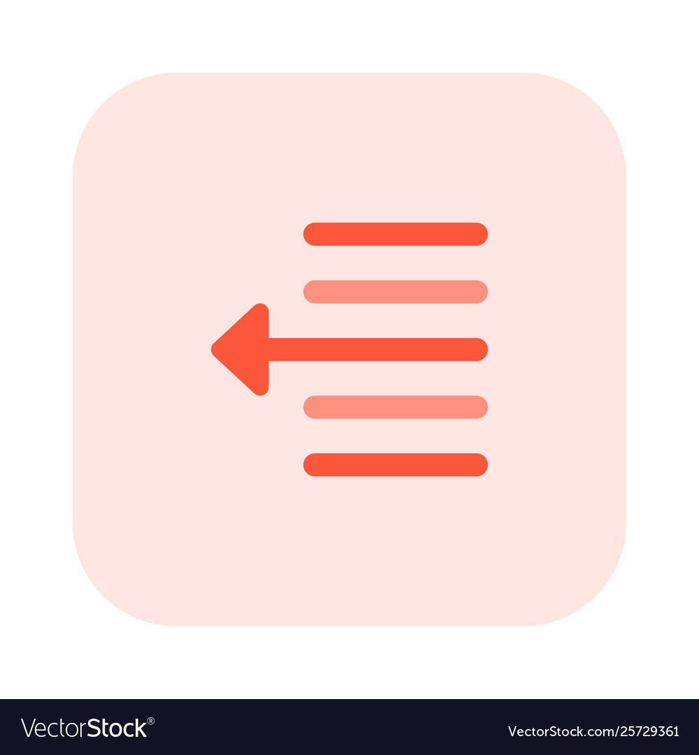 Narrow document page-setup text left shift arrow