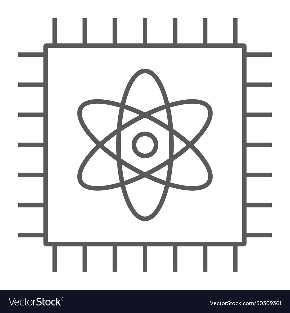 Quantum Computing Icon - Technology