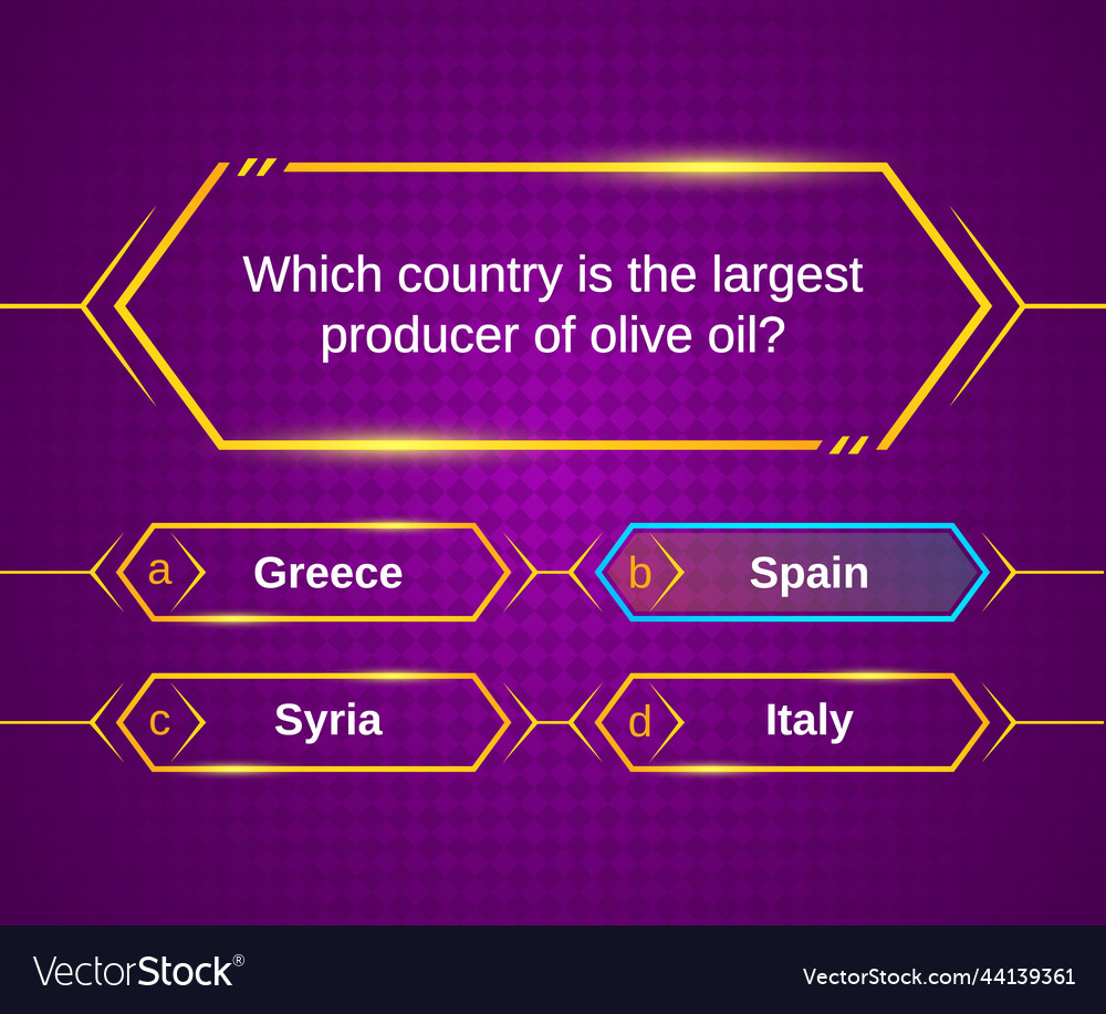 Quiz template question game tv show with answer Vector Image