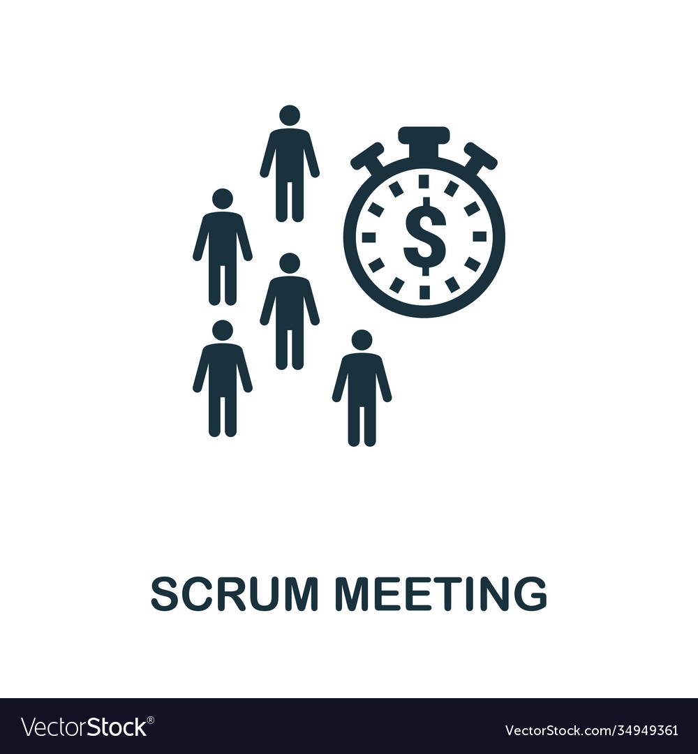 Scrum meeting icon simple element from agile