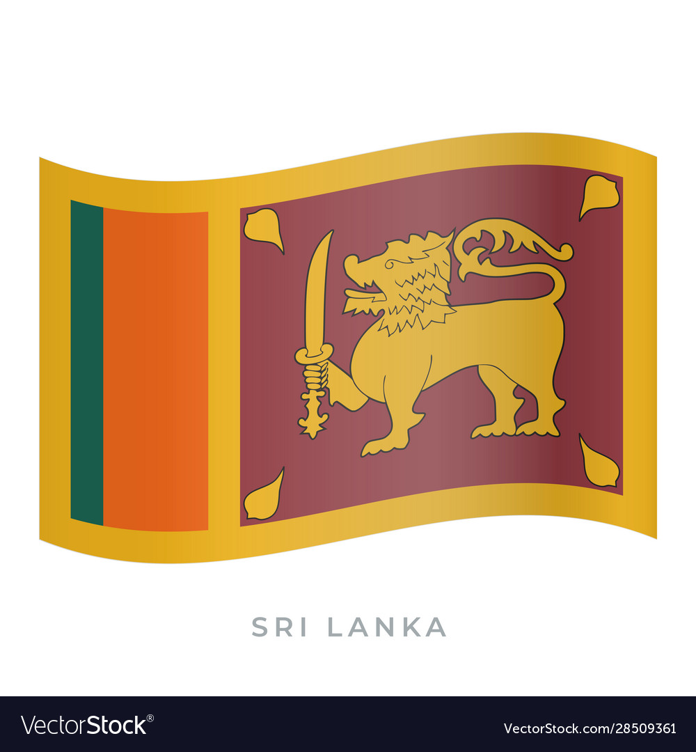 Sri lanka waving flag icon Royalty Free Vector Image