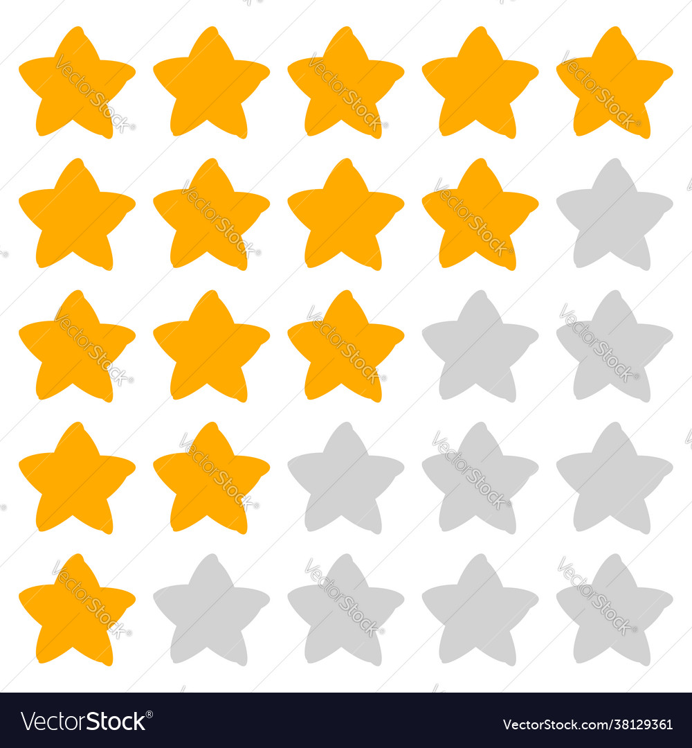 Star rating element with slightly distorted stars