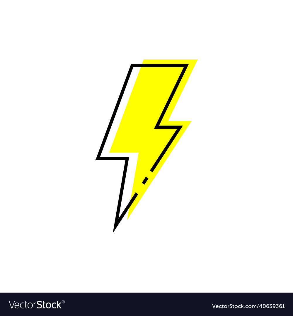 Thunder icon design template isolated