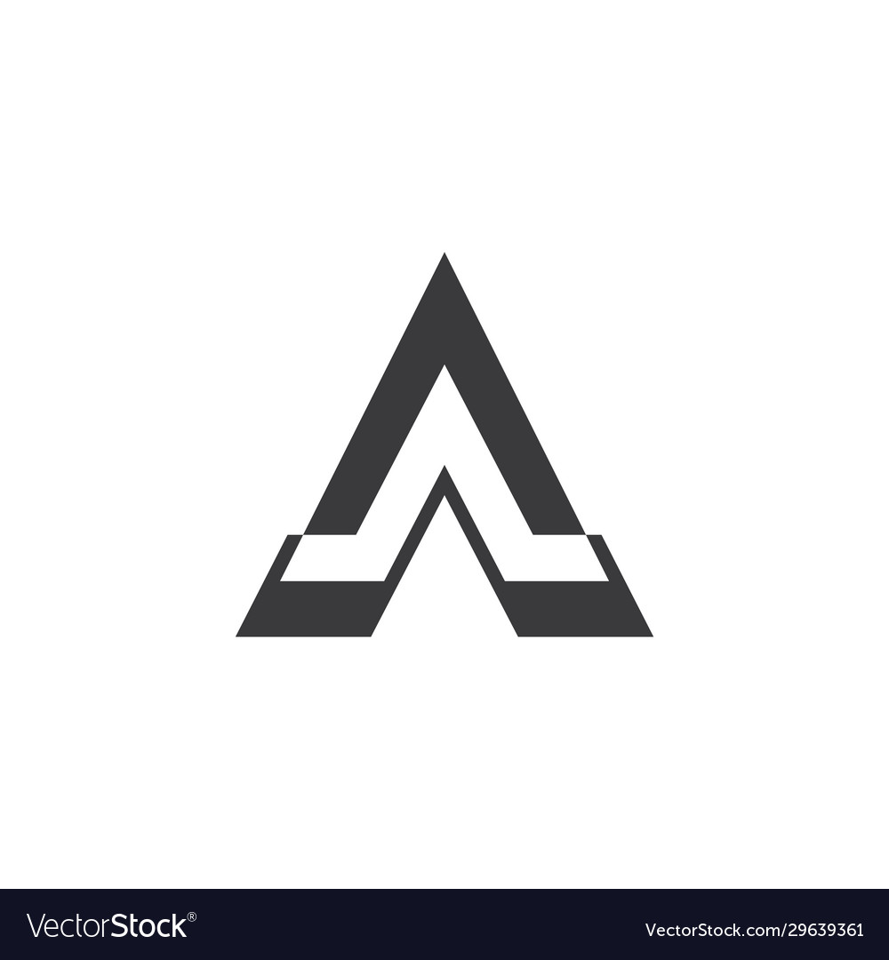 Triangle Arrow Pyramid Geometric Logo Royalty Free Vector