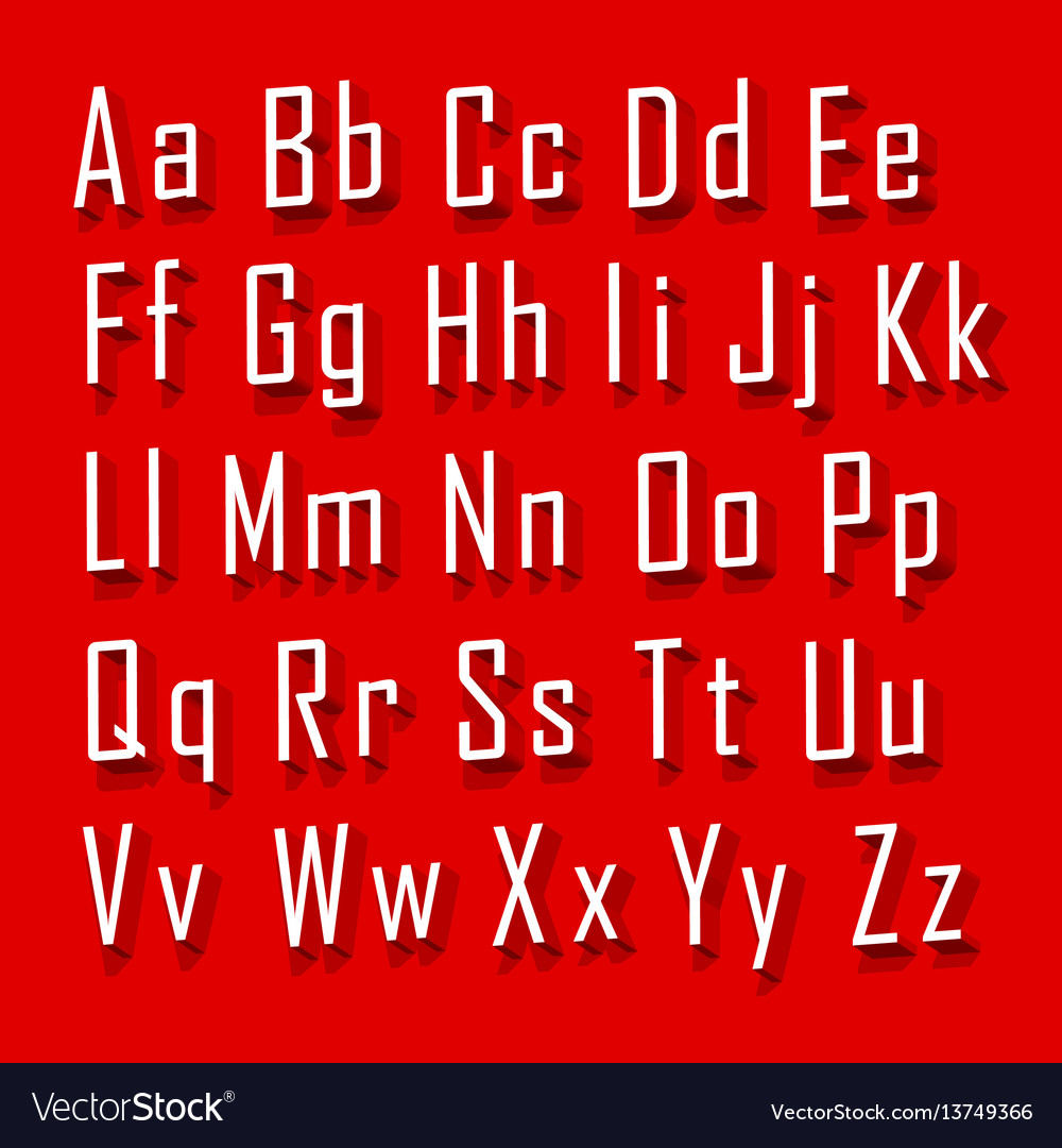 3D Letter Art Font Set