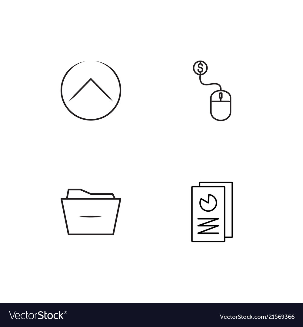 Banking linear icons set simple outline