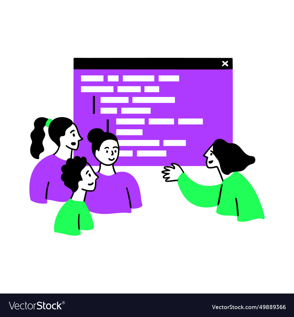 Cartoon Farb Web Entwicklung Konzept Szene vector image Cartoon Farb Web Entwicklung Konzept Szene