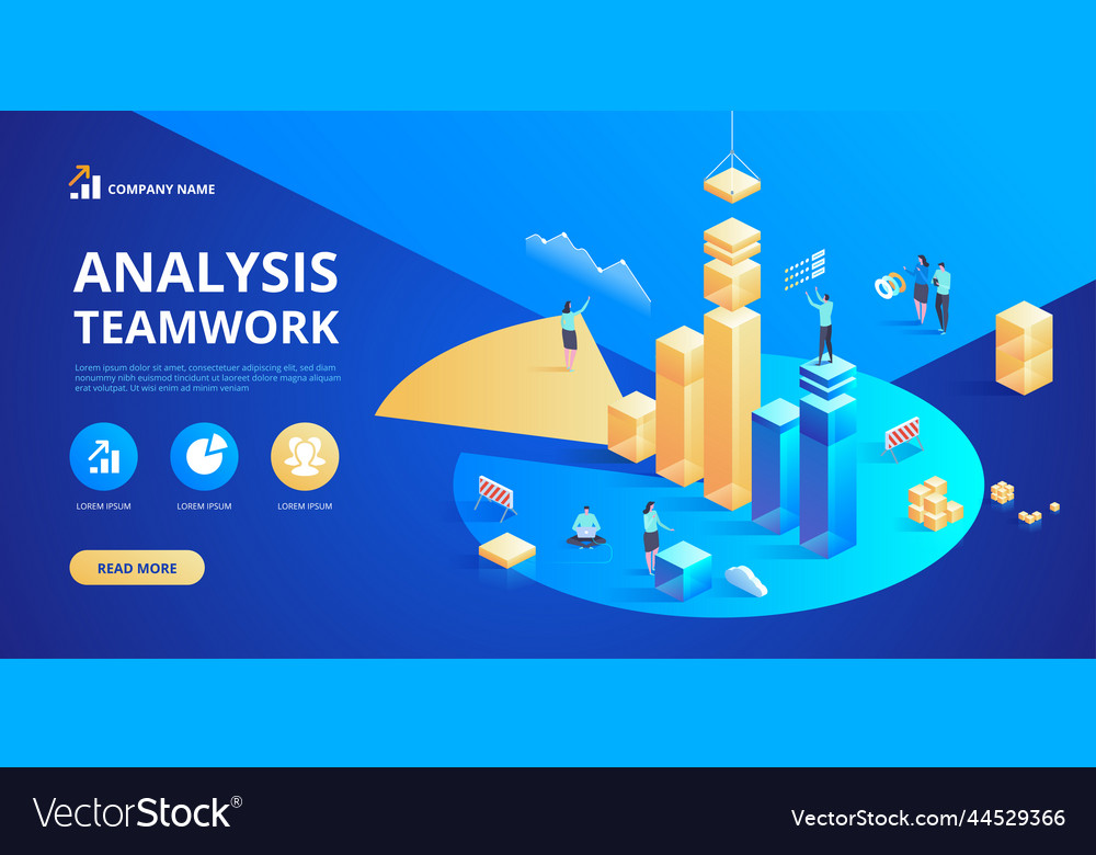 Isometric business analysis planning project