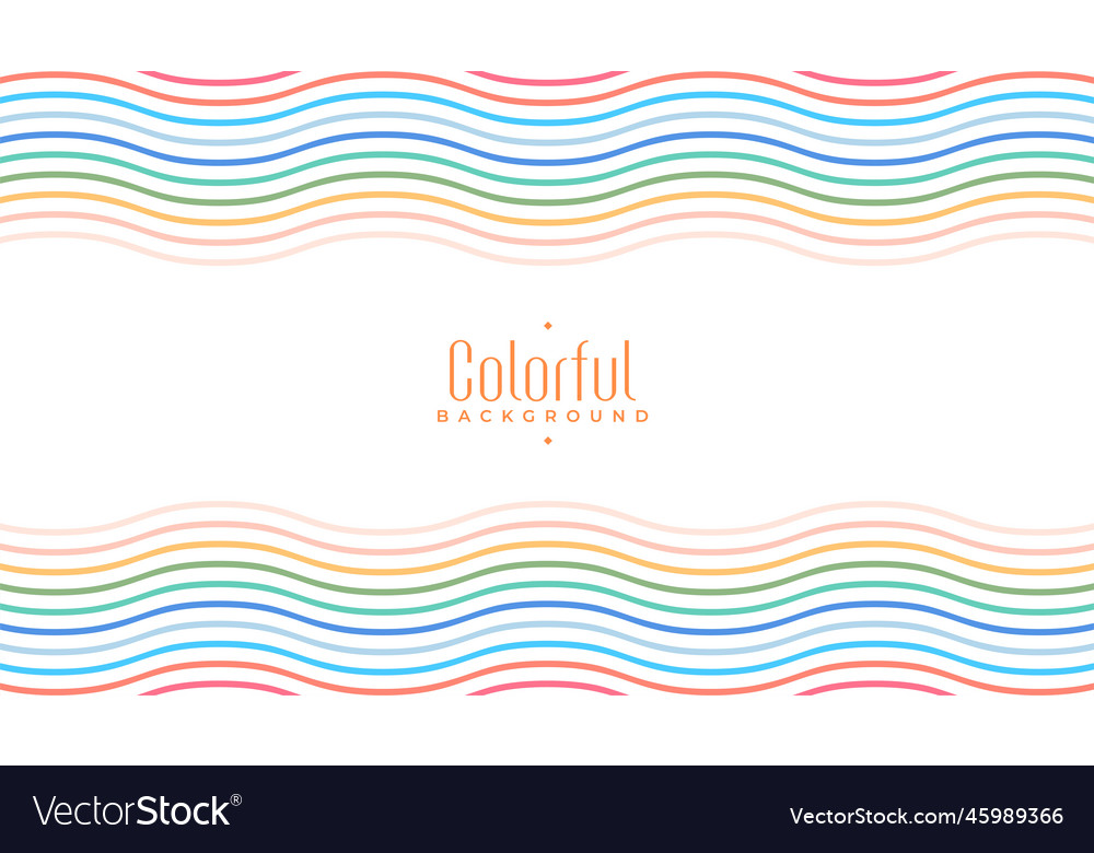 Minimalist wave pattern colorful background