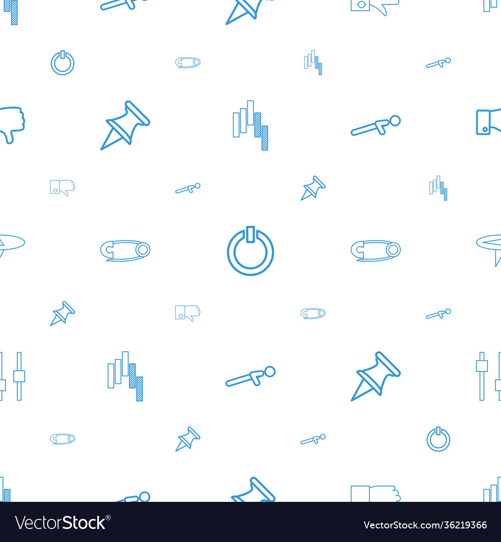 Push icons pattern seamless white background