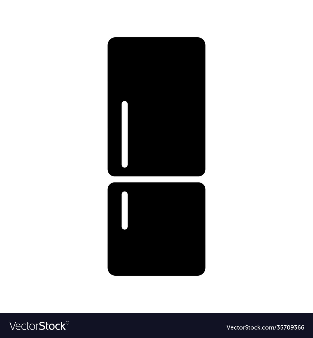 Refrigerator glyph icon kitchen appliance Vector Image