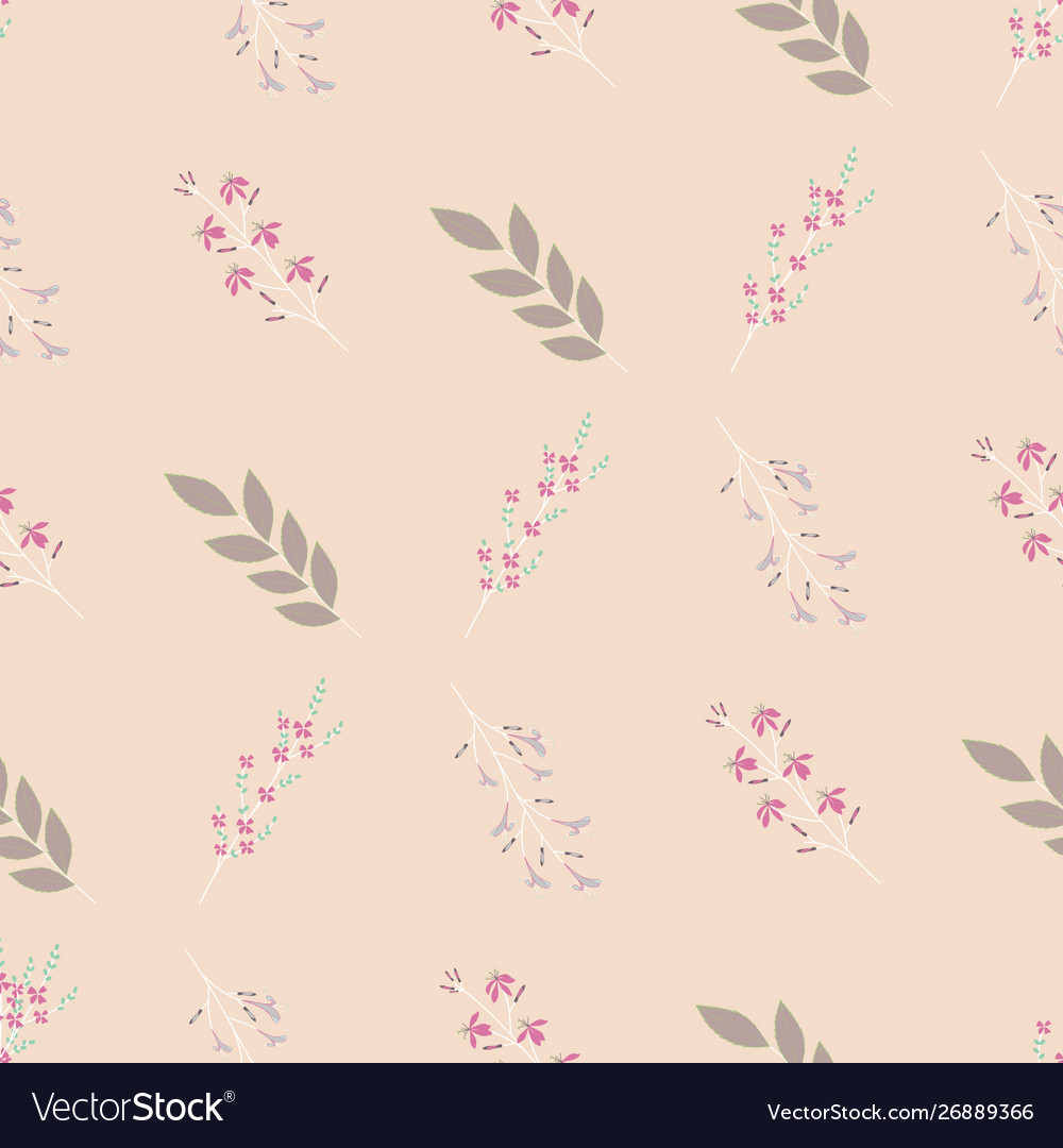 Repeat seamless pattern with small flowers