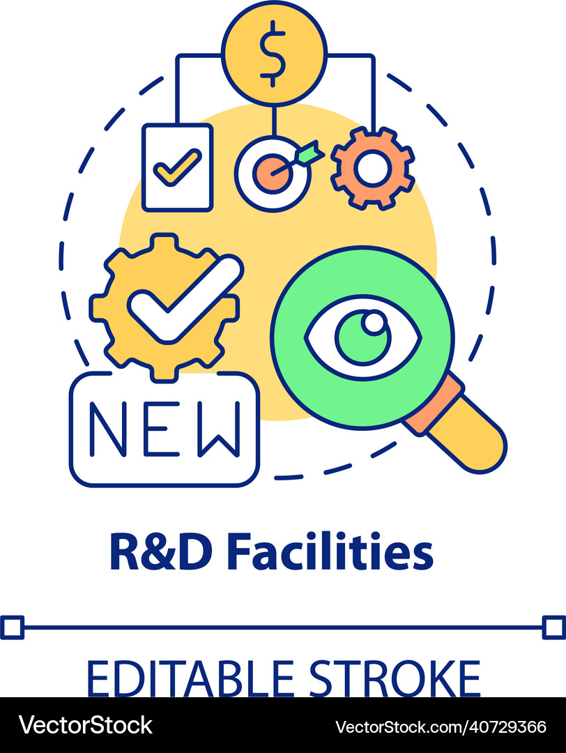 Research and development facilities concept icon Vector Image