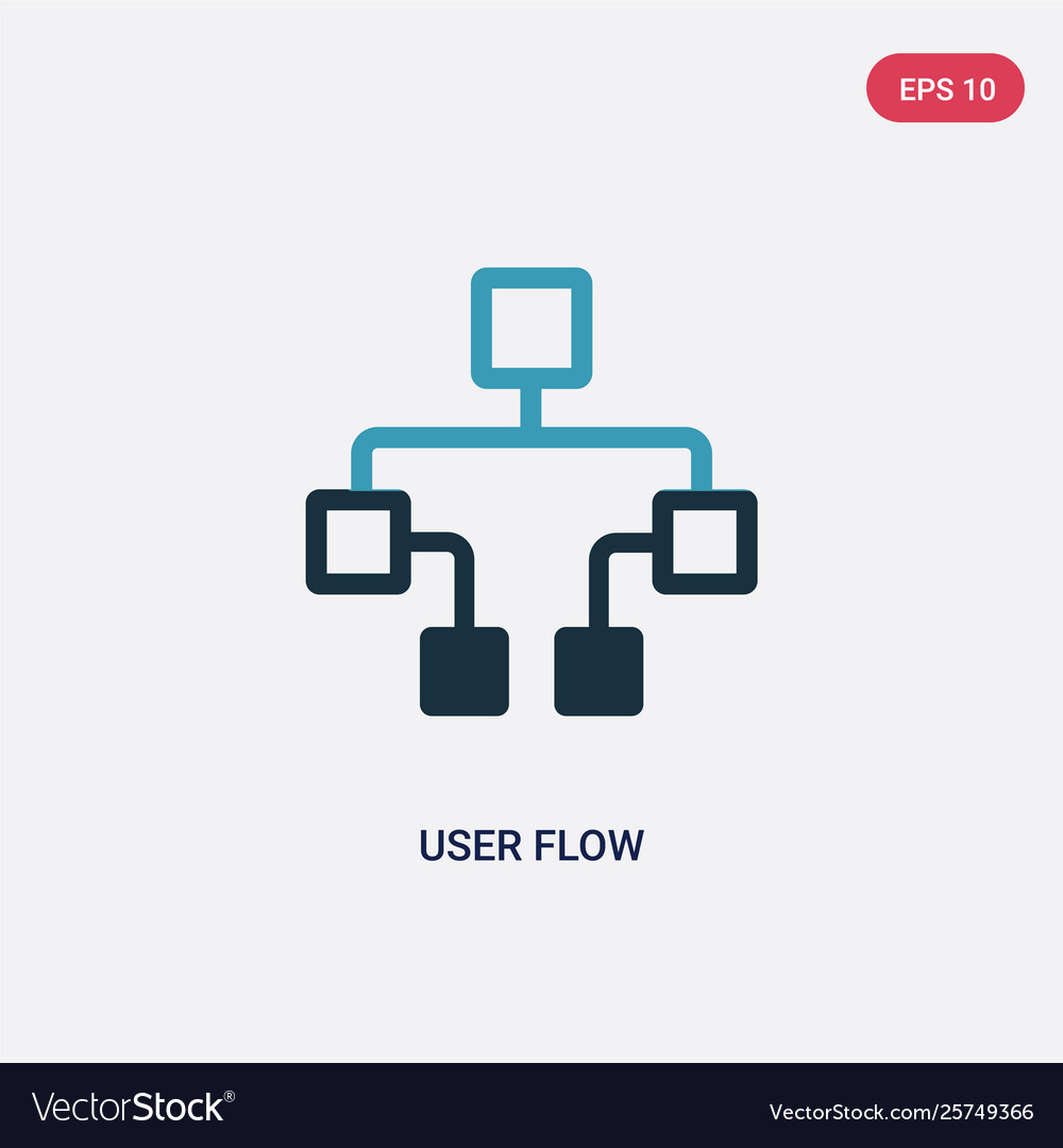 Two color user flow icon from technology concept Vector Image Two color user flow icon from technology concept