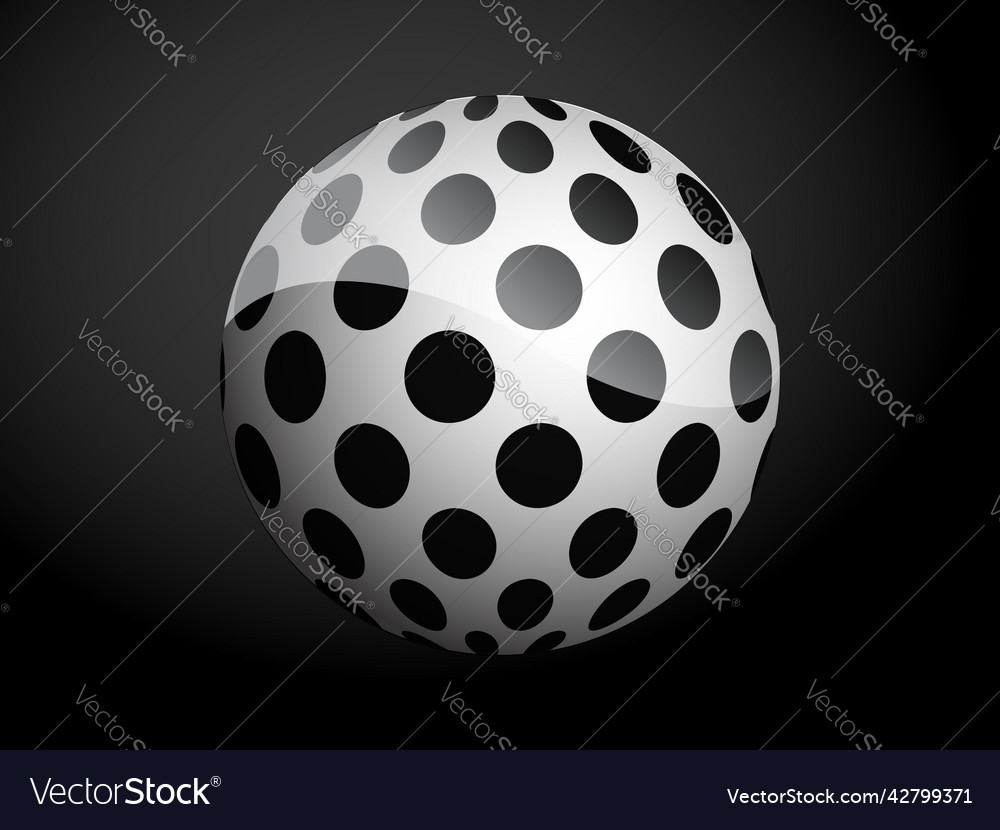 Abstract pattern cover black and white 3d ball