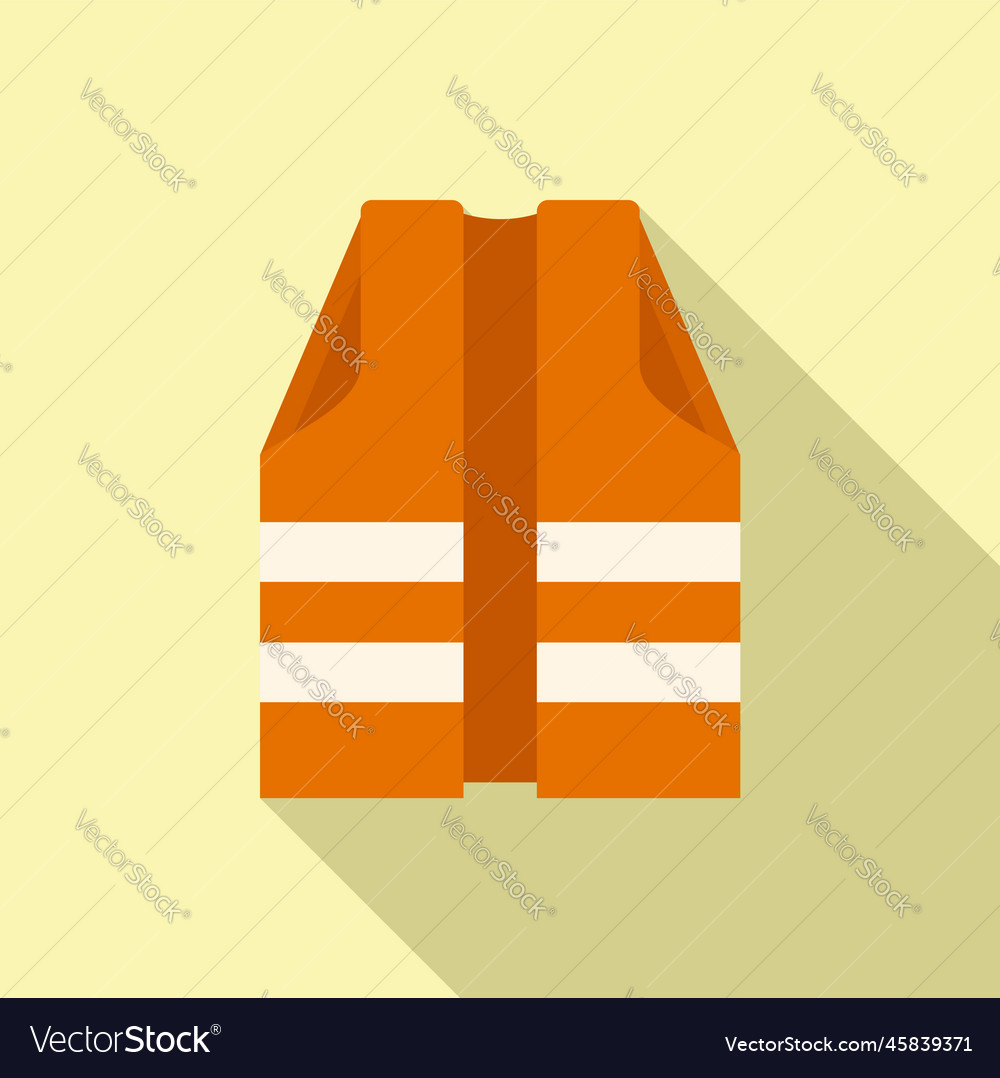 Aqua Vest Icon Flat Waterpark Tool Royalty Free Vector Image