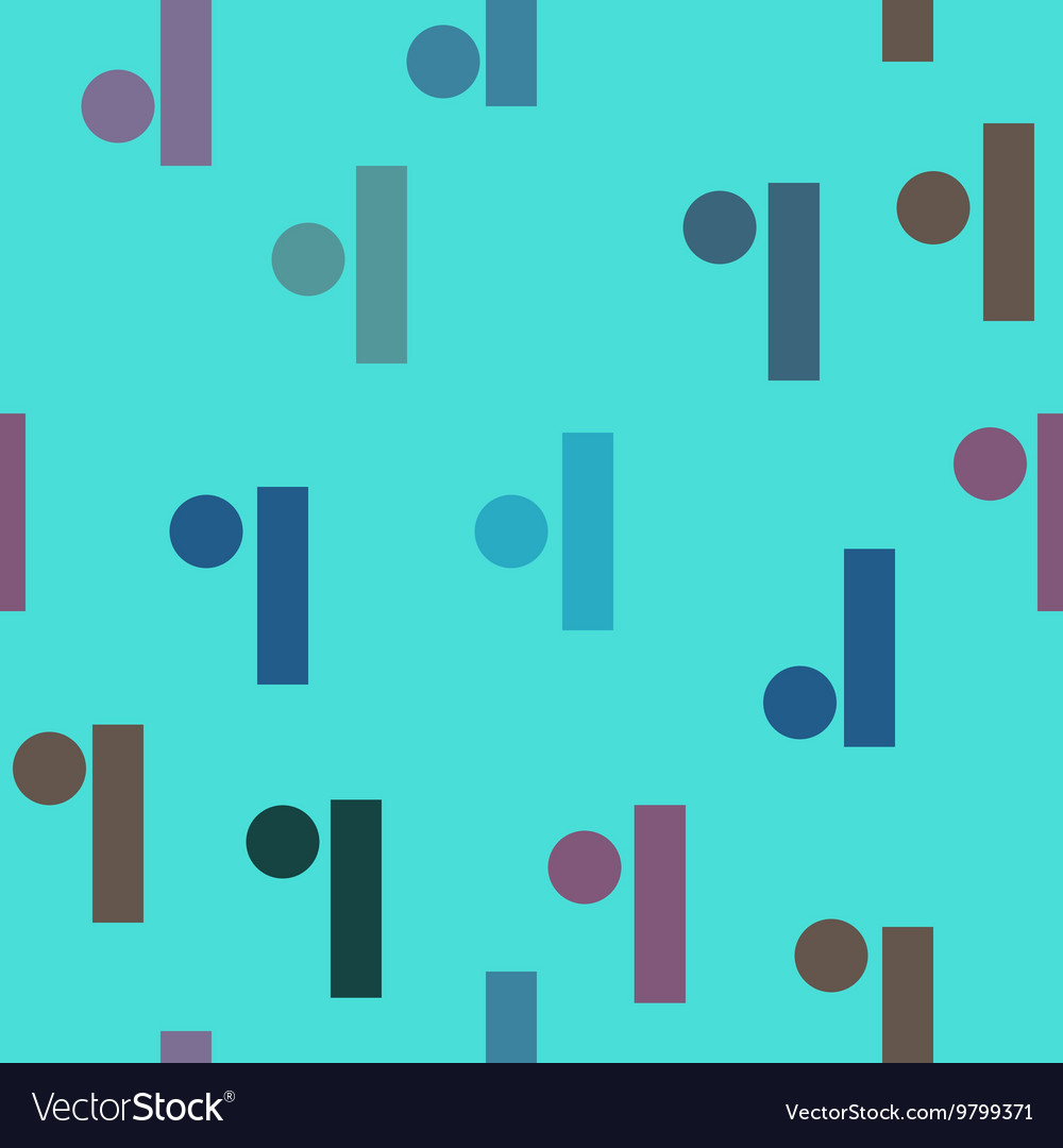 Circle and rectangle color seamless pattern