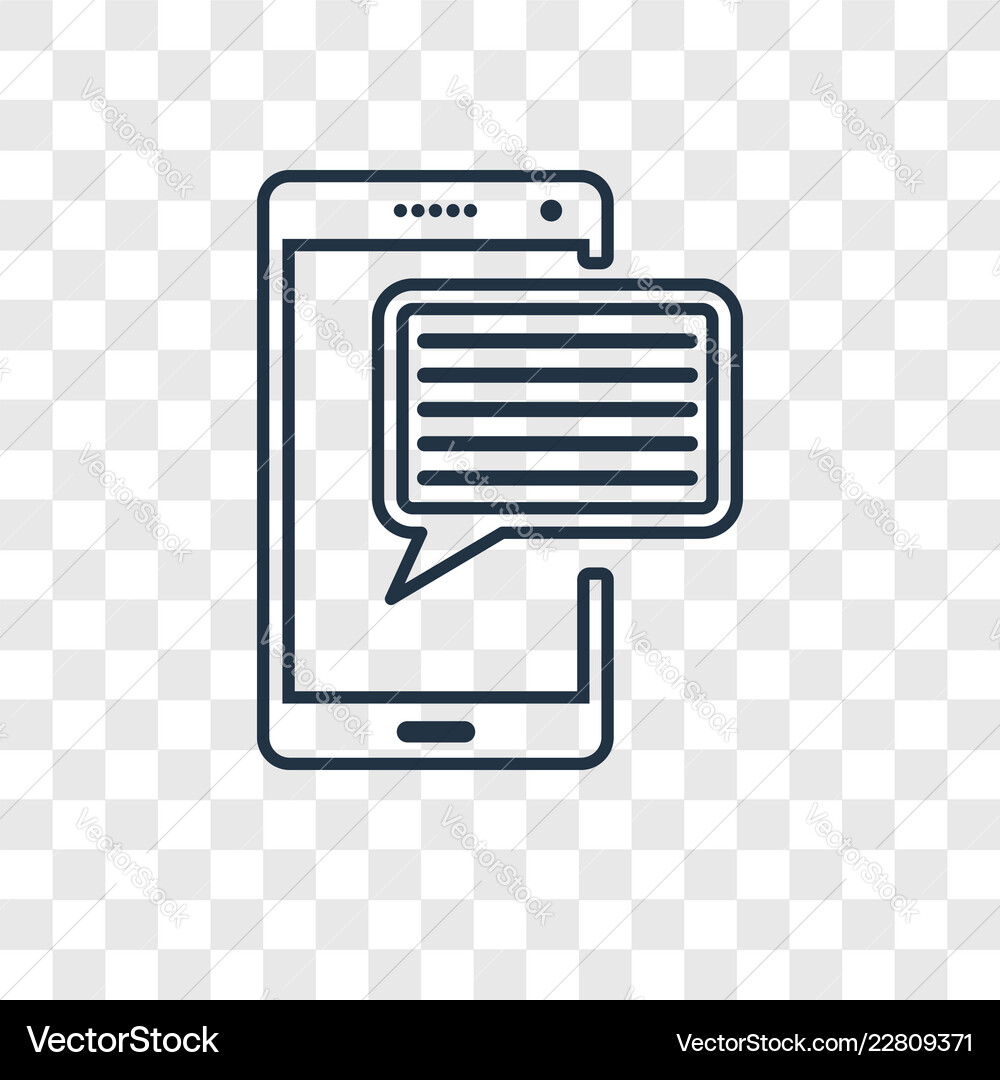 Comment concept linear icon isolated Royalty Free Vector