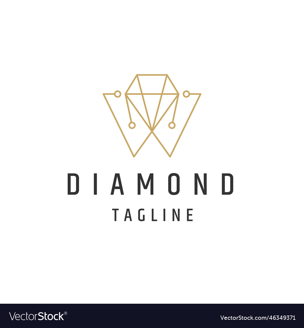 Diamond logo Royalty Free Vector Image - VectorStock