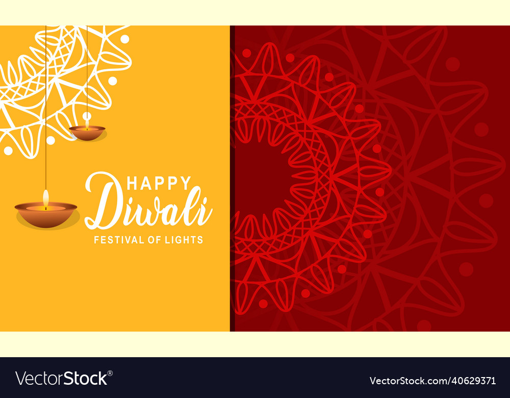 Happy diwali Festival der Lichtdekoration Logo