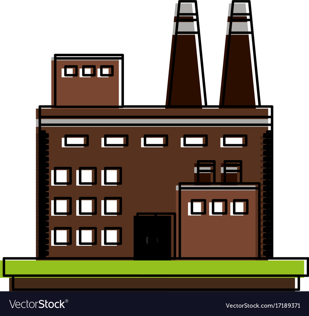 Industrial plant factory Royalty Free Vector Image