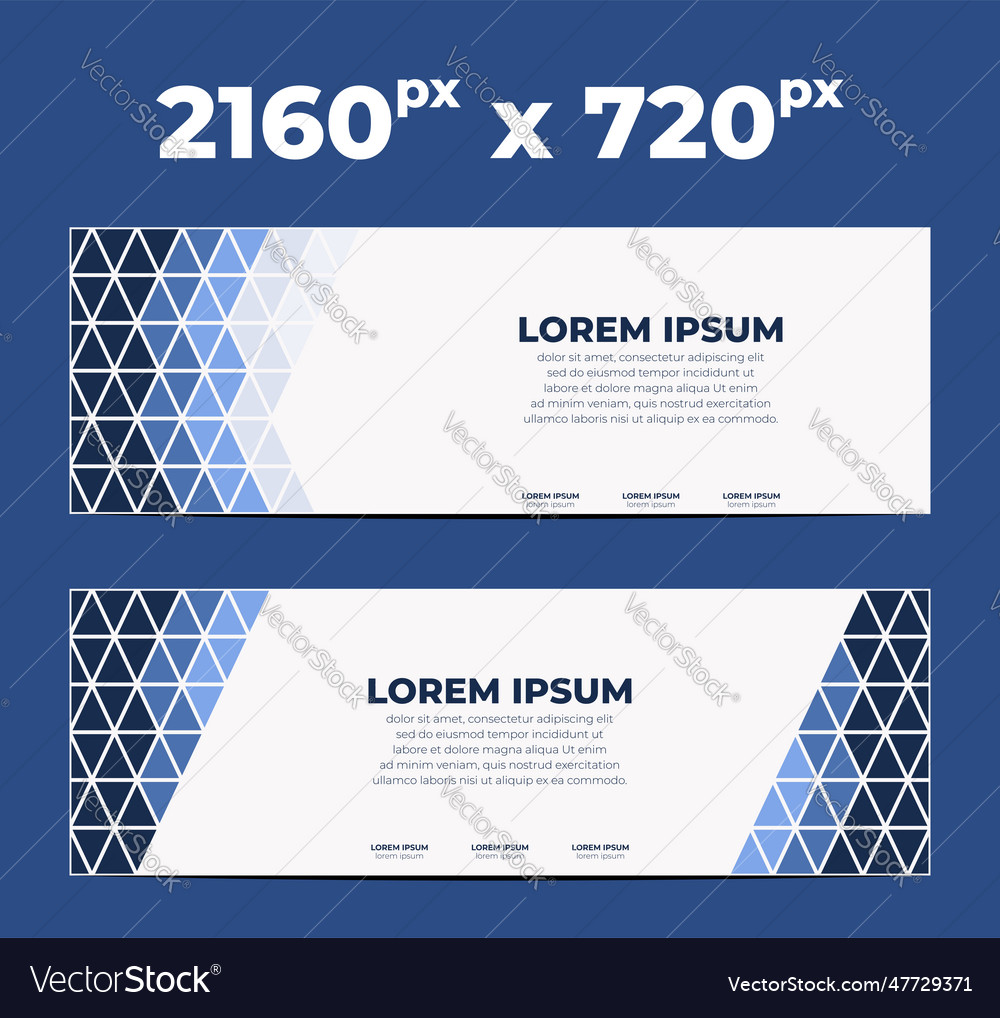 Modern banner design with a separate triangle Vector Image Modern banner design with a separate triangle
