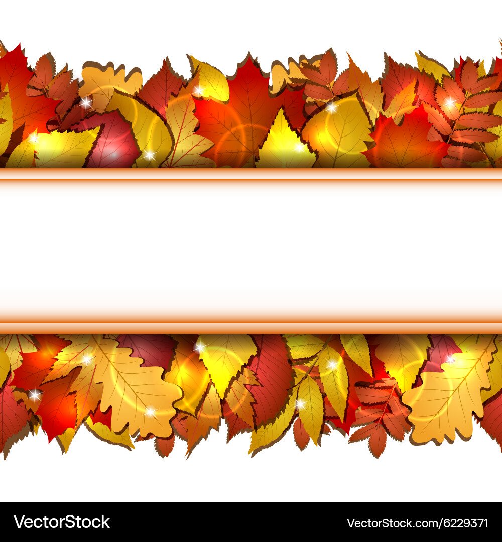 Seamless with autumn leaves Royalty Free Vector Image