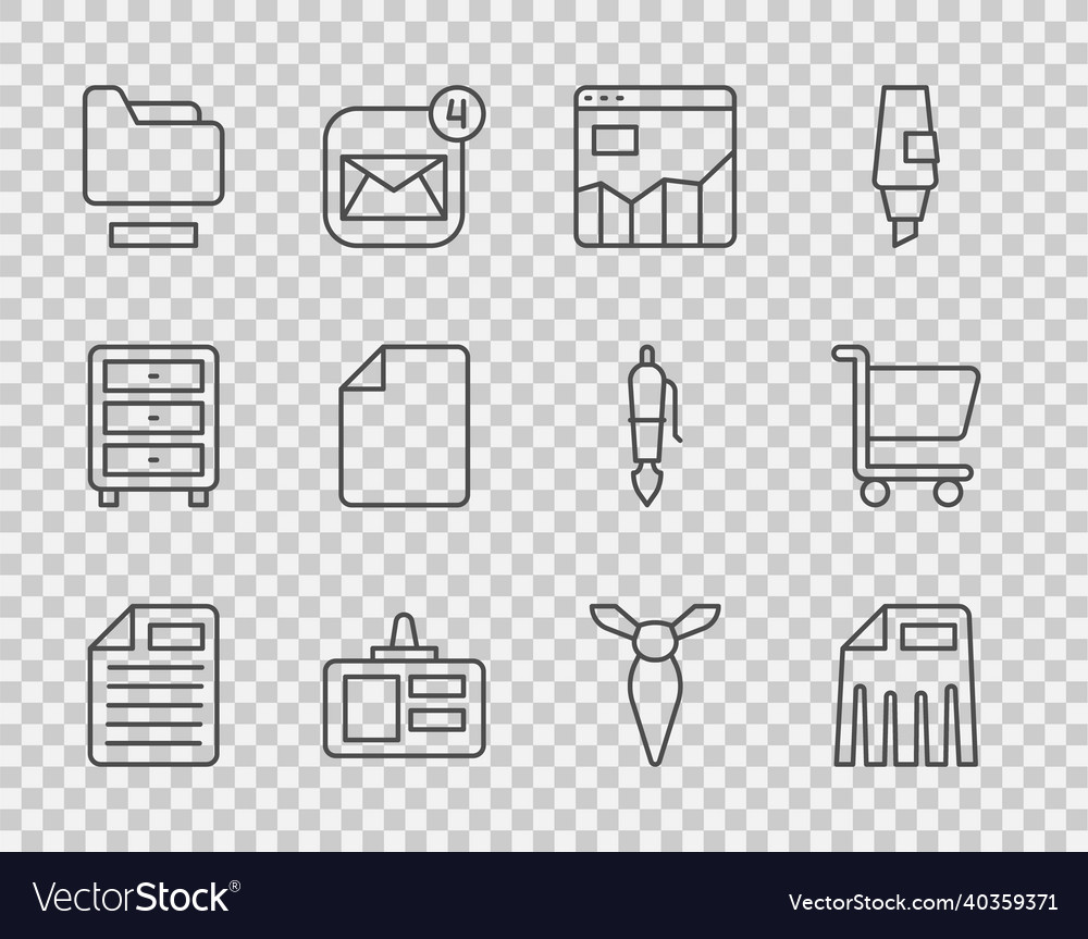 Set line file document paper shredder graph