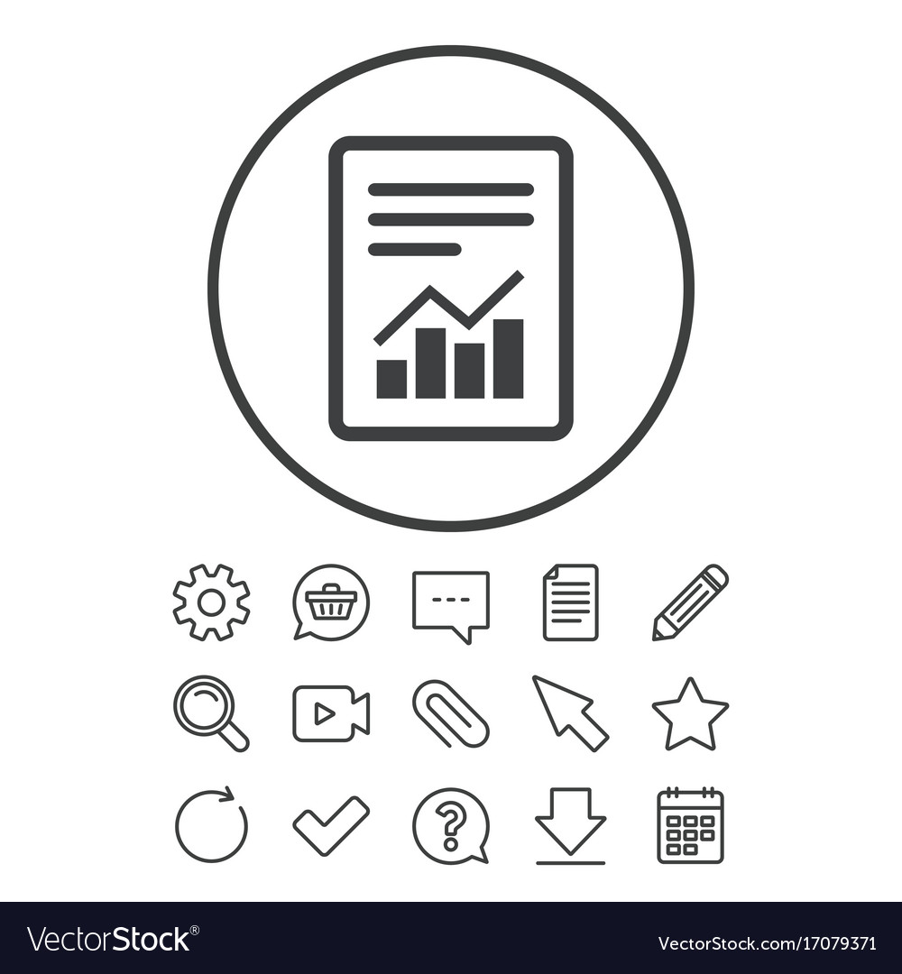 Text file sign document with chart symbol