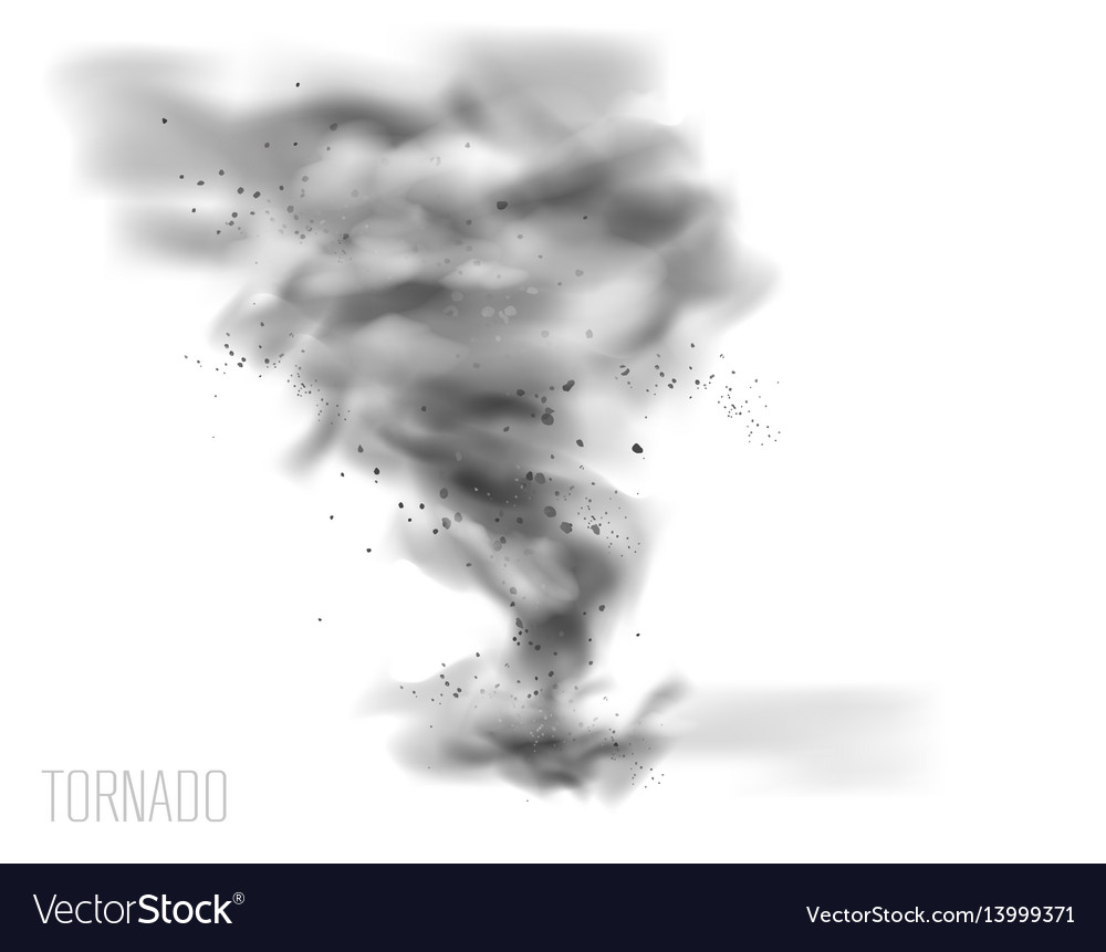 Tornado on a white background