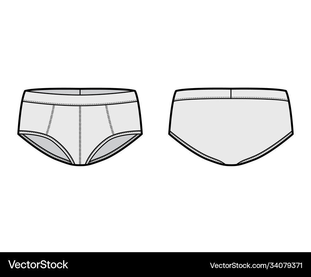 Trunk briefs underwear technical fashion Vector Image