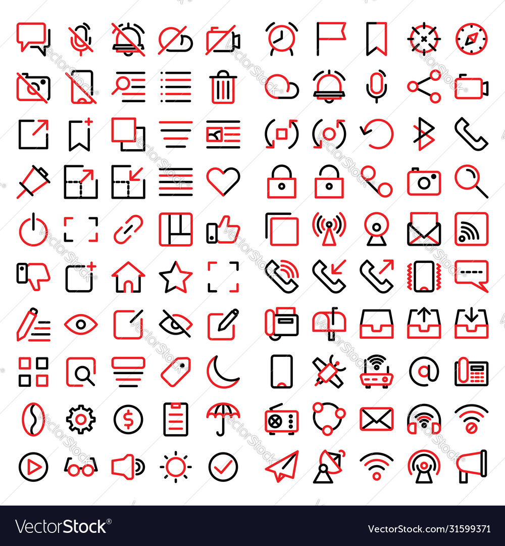 User interface icon set include