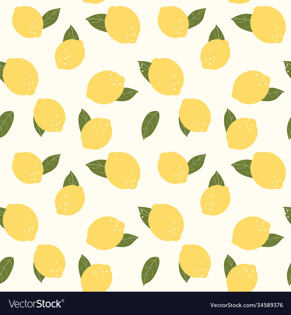 Abstract lemon seamless pattern background vector image Abstract lemon seamless pattern background