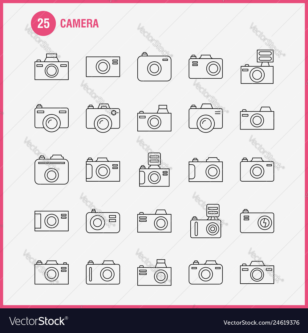 Camera line icon for web print and mobile uxui